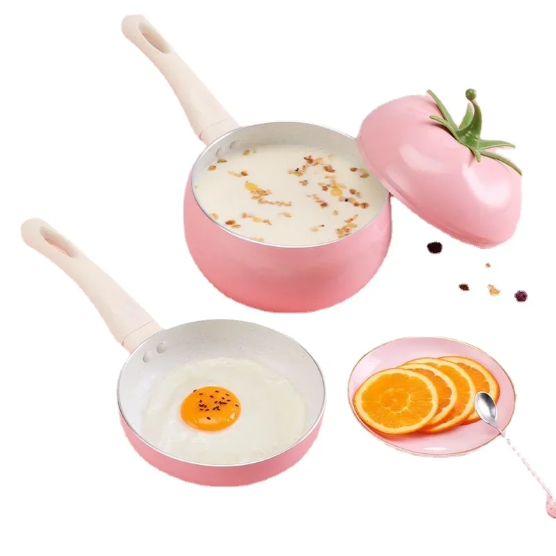 Creative Fruit Shape Cooking Pot Aluminum Non-Stick Soup Pot Frying Pan Kitchen Cookware Set Kitchenware Saucepan