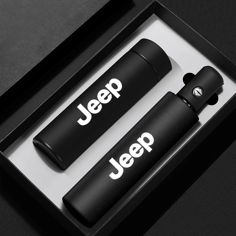 سيارة الفولاذ المقاوم للصدأ كوب معزول السيارات مظلة قابلة للطي ل Jeep Renegade Wagoneer المنتقم ريكون رانجلر JK المصارع البوصلة