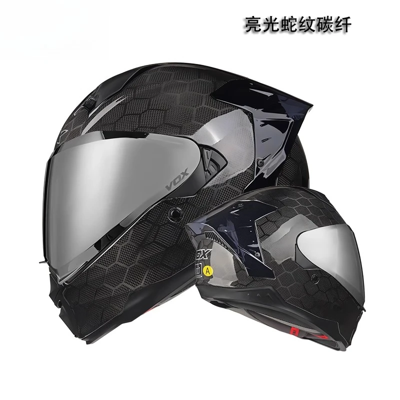 Kevlar Carbon Fiber Ultra-light Anti-fog Full Helmet Motorcycle Helmet Men's Imitation Race Retro Cycling Locomotive Women 케브라