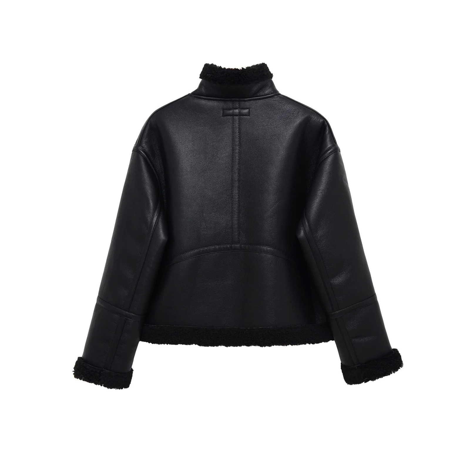 2025 Herbst Neue Damen Casual Modische Vielseitige Stehkragen Doppelseitige Fleece Warme Jacke/Leder Mantel