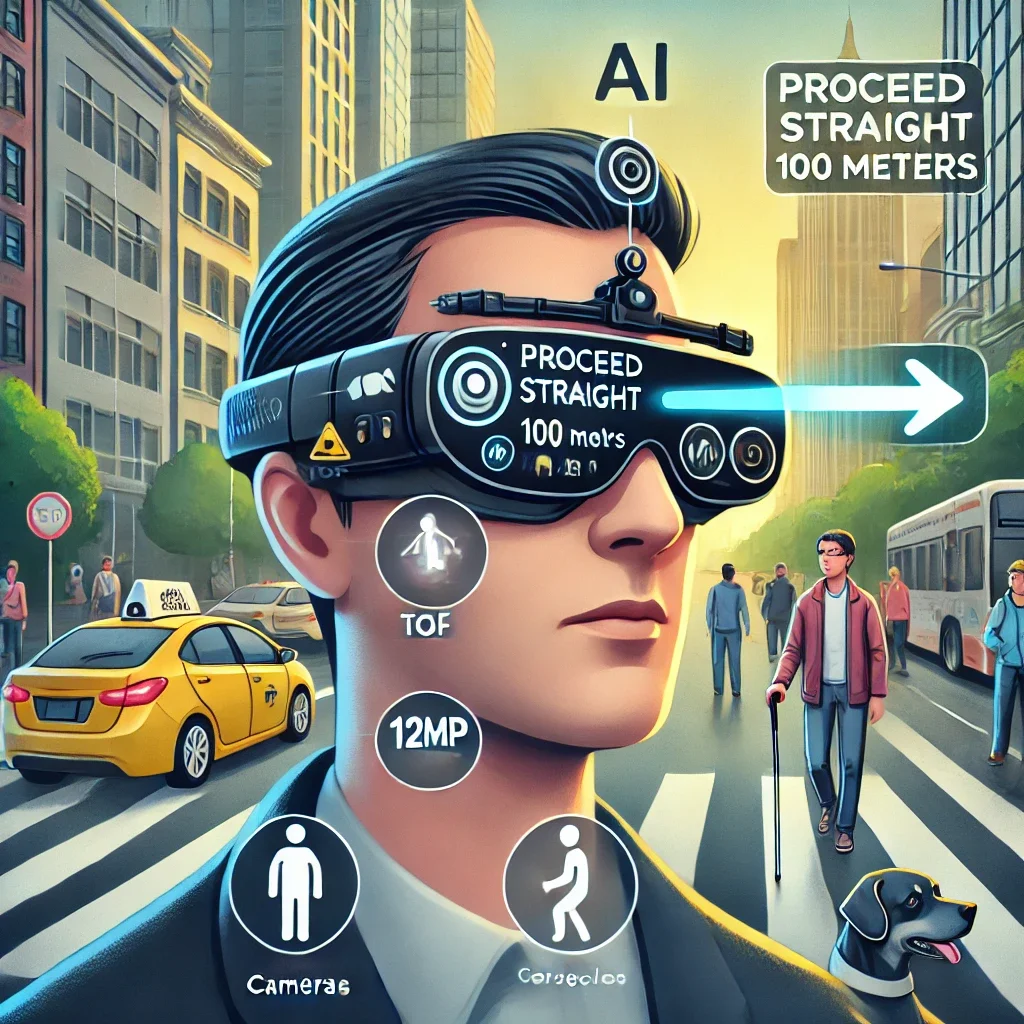 AI Interactive Gaming Smart Glasses with 12MP , Suitable for Navigation