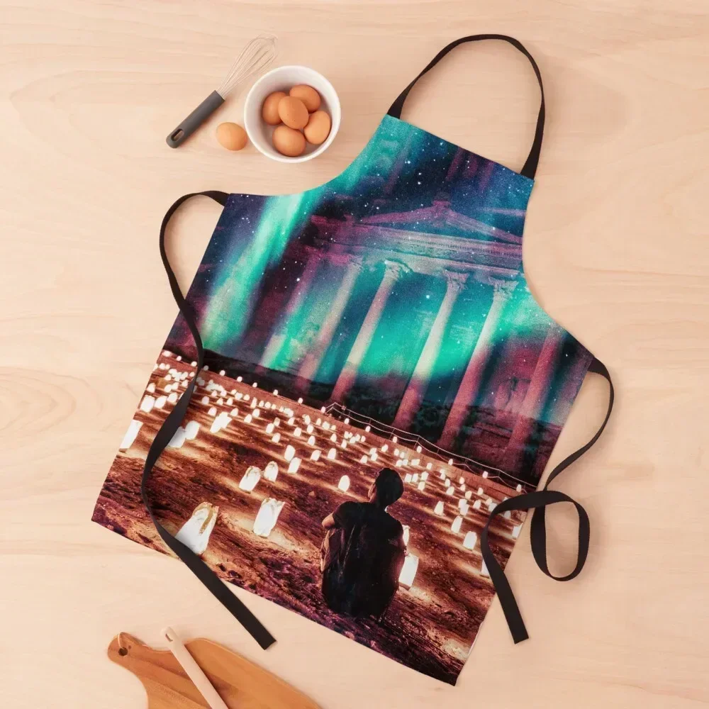 

Petra with northern Lights Apron Camping Hairdressing cooks clothes Art Apron