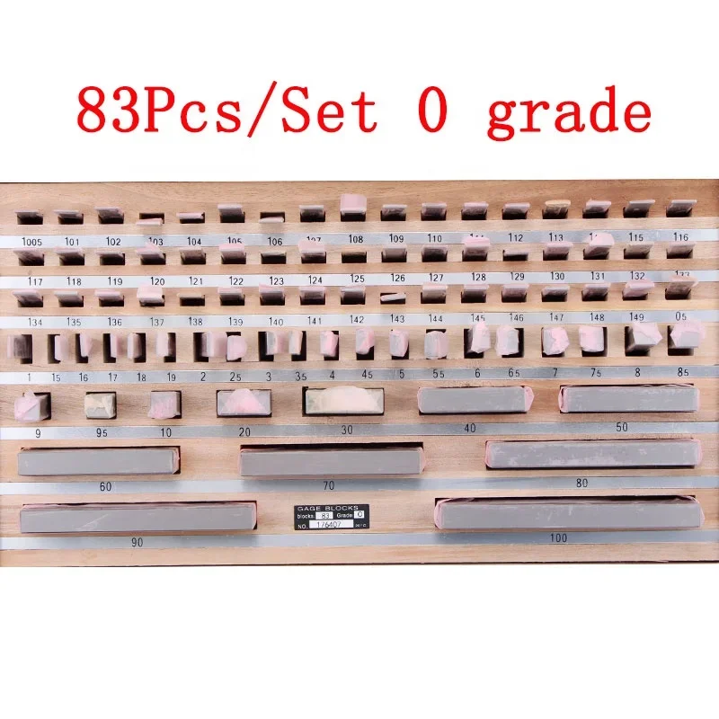 Block Gauge 83Pcs/Set 1 grade 0 grade Caliper Block gauge Inspection Block Gauge