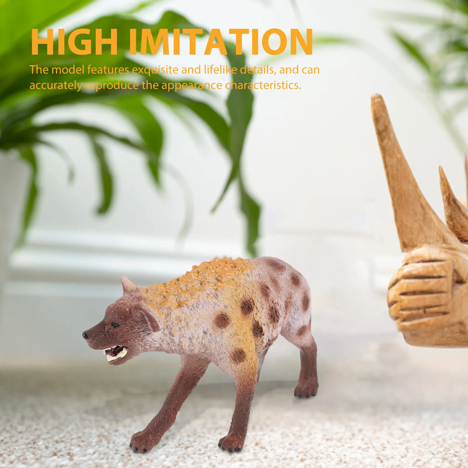 Small Hyena Model Simulation The Dog Kids Cognitive Toys Child Animal Figurines