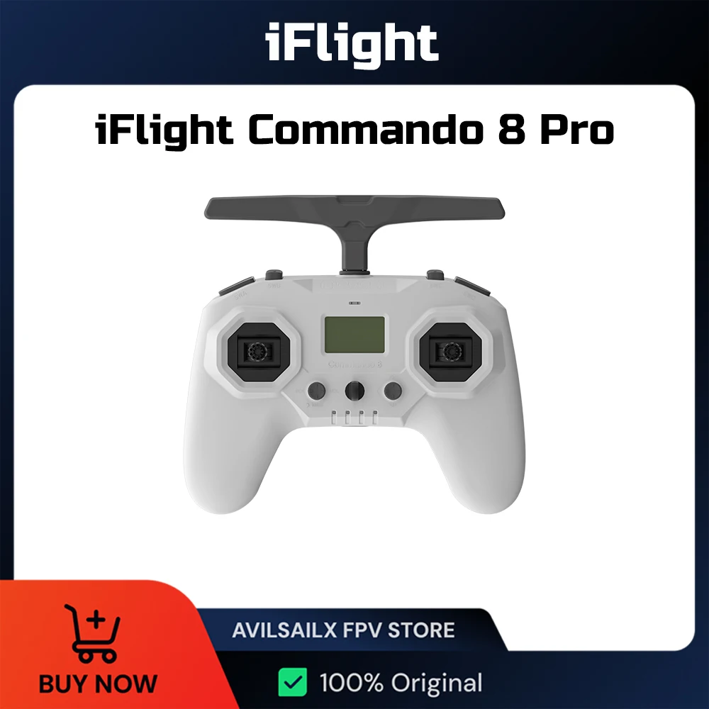 

iFlight Commando 8 Pro Radio Transmitter Dualband 2.4GHz + 900MHz FPV Remote Control for FPV Drone Parts