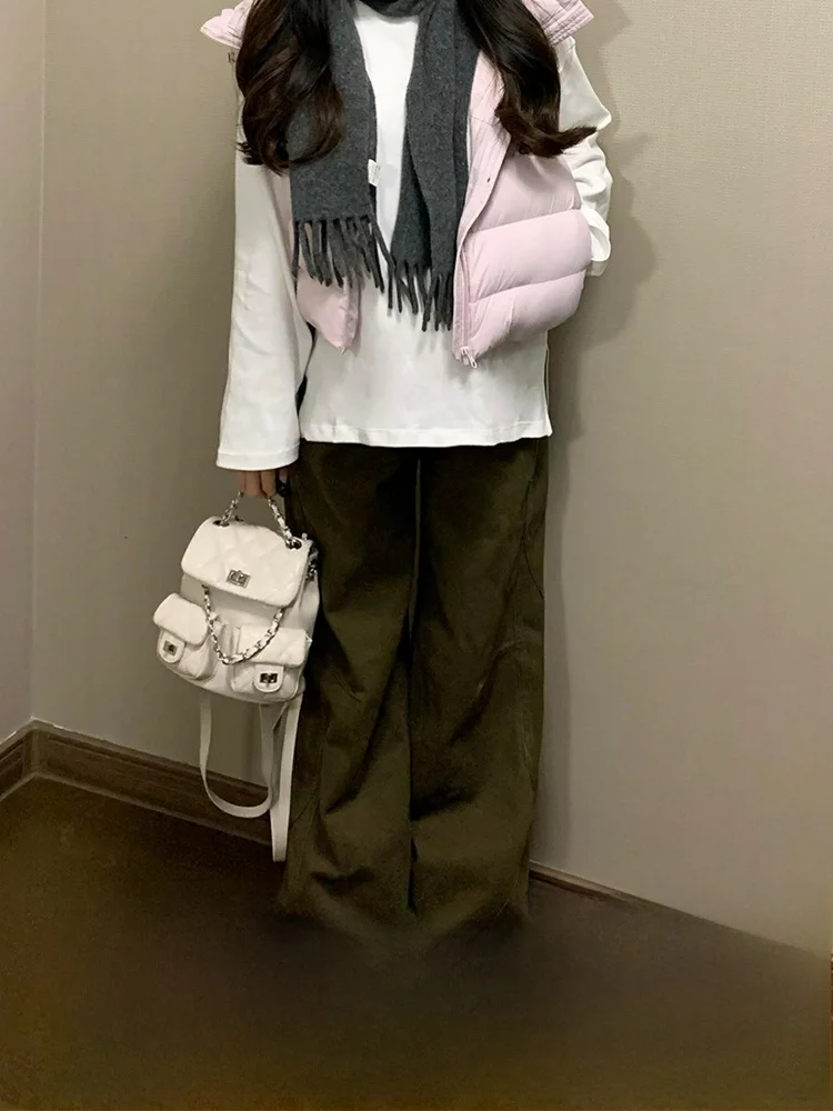 

Американские винтажные свободные джинсы с широкими штанинами кофейного цвета для женщин, осенне-зимняя новинка, прямые повседневные брюки для фигуры типа «груша»