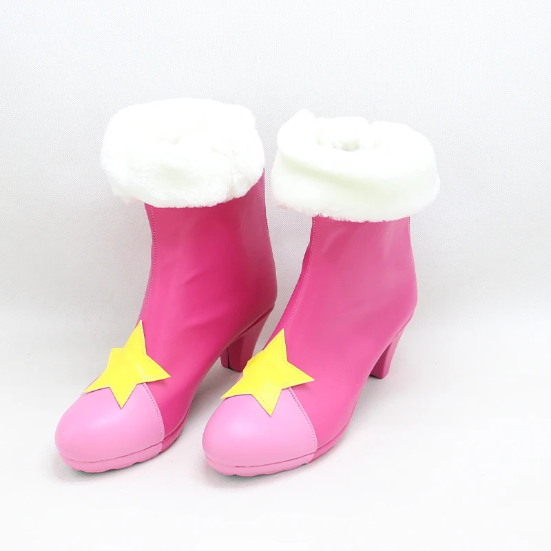 KiraKira Cure Star Hoshina Hikaru Cosplay Shoes PU Leather Shoes Cosplay Prop Halloween Carnival Boots Custom Made