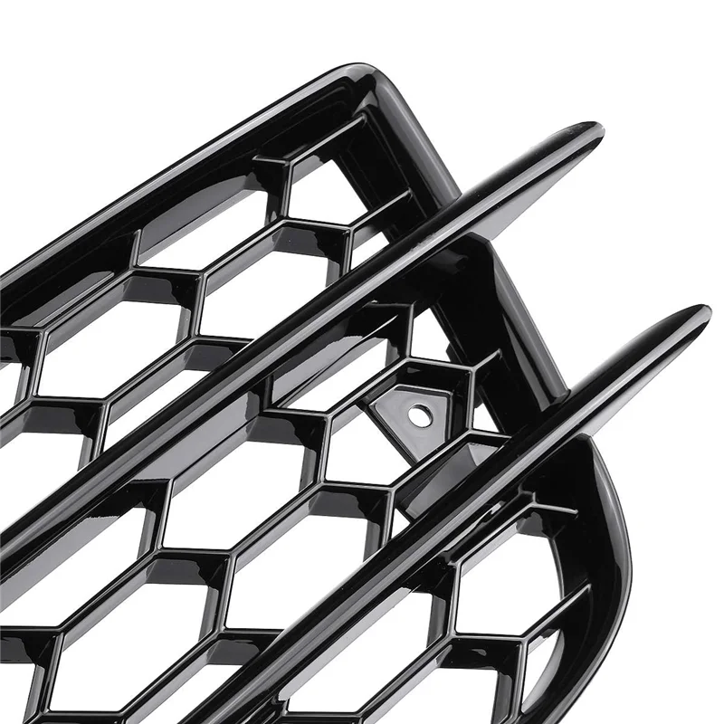 

ABNF!Car Front Bumper Fog Light Mesh Grille Cover For A4 B8 S-Line S4 2008-2012 Fog Lamp Honeycomb Grille Covers Parts
