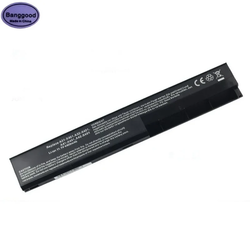 

Banggood 4400mAh A31-X401 Laptop Battery for ASUS X301 X301A A32-X401 A41-X401 A42-X401 F301 F301A F301U F401 F401A F401U F50