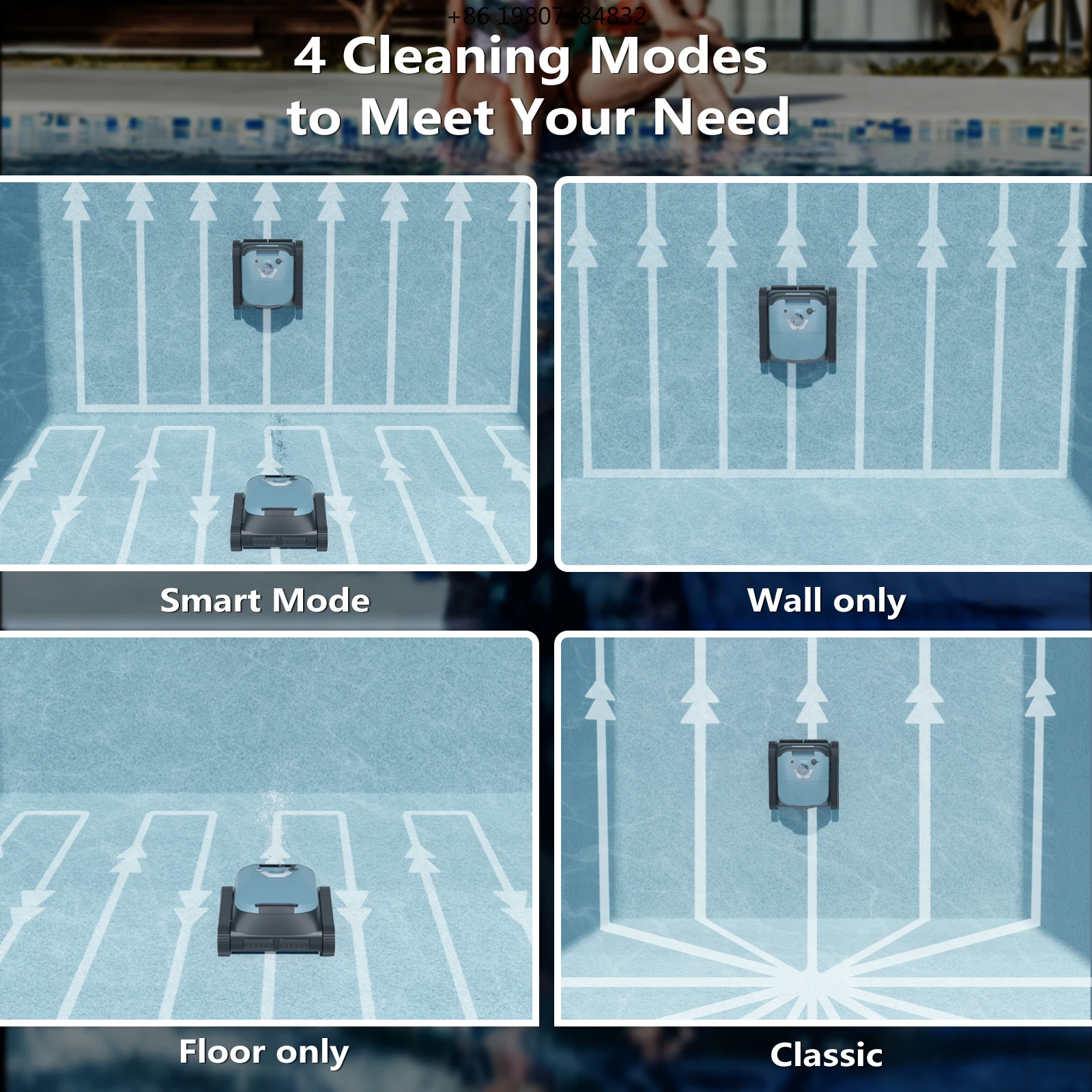 Plastic Vacuum Tool for Pool Maintenance High Quality Outdoor Automatic Pool Cleaning Robot Efficient