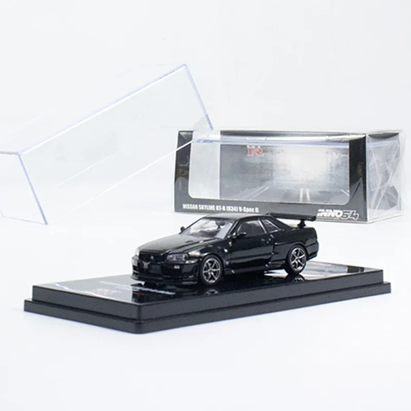 INNO 1:64 Model Car Skyline GT-R (R34) V-SPEC II Alloy Die-Cast Vehicle -Black