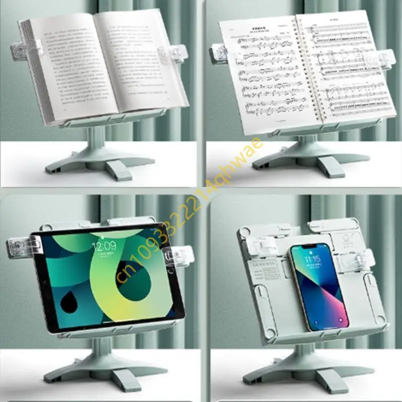 

Hands Book Stands for Reading, Angles Height Adjustable Book Holder with Paper Clip for Textbook Cookbooks Tablet