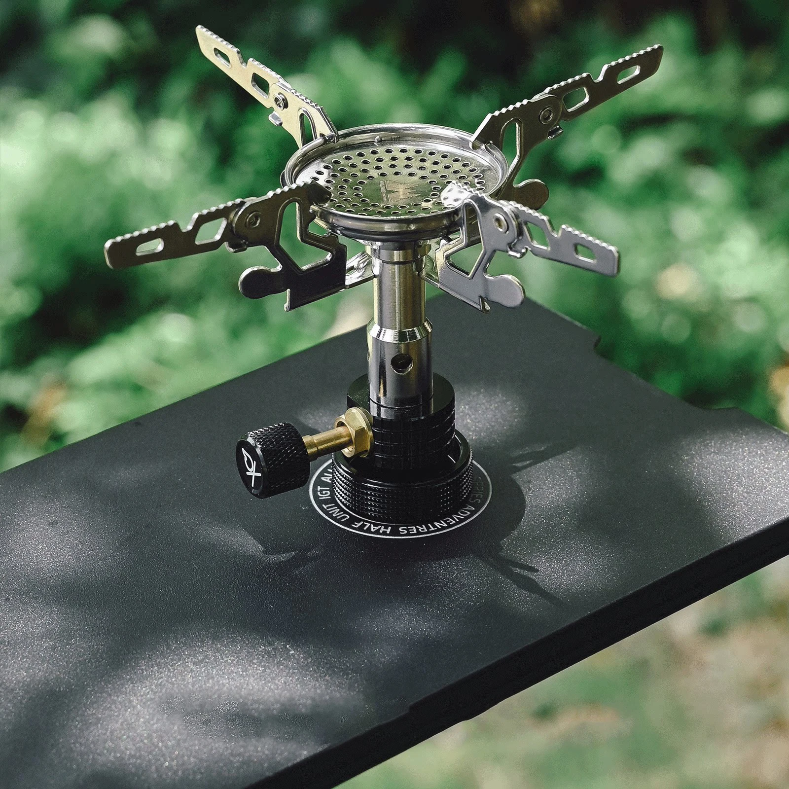 Camping Cooking Table With Windshield - IGT Table Board Stove Adapter Flat