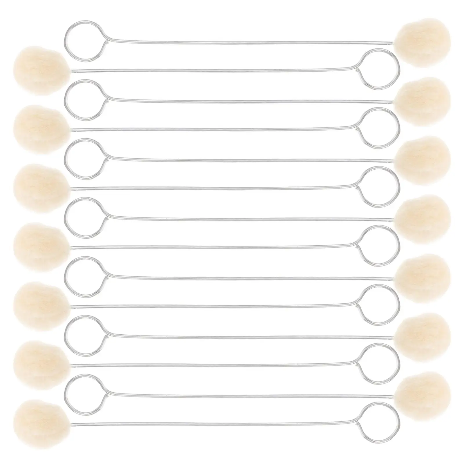 

50 Pcs Wool Ball Daubers for Crafting Applicator Brush Dye Stainless Steel