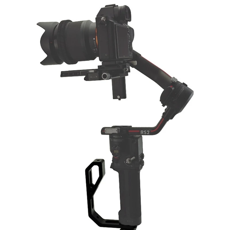 BNVN-مقبض قبضة L نوع قوس تصاعد رصد ميكروفون جبل حامل ل DJI Ronin S RS 2 3 4 SC ZHIYUN كاميرا ذات محورين