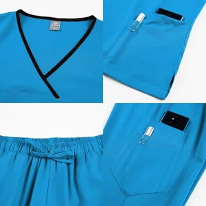 مجموعة فرك جراحية نسائية ، بلوزة وملابس داخلية ، بدلة سترة ، زي جراحي ، ممرضة طبية ، صالون تجميل ، مقشر سريري ، سبا وطبيب أفضل 8 زي تمريض للمبيعات - No8