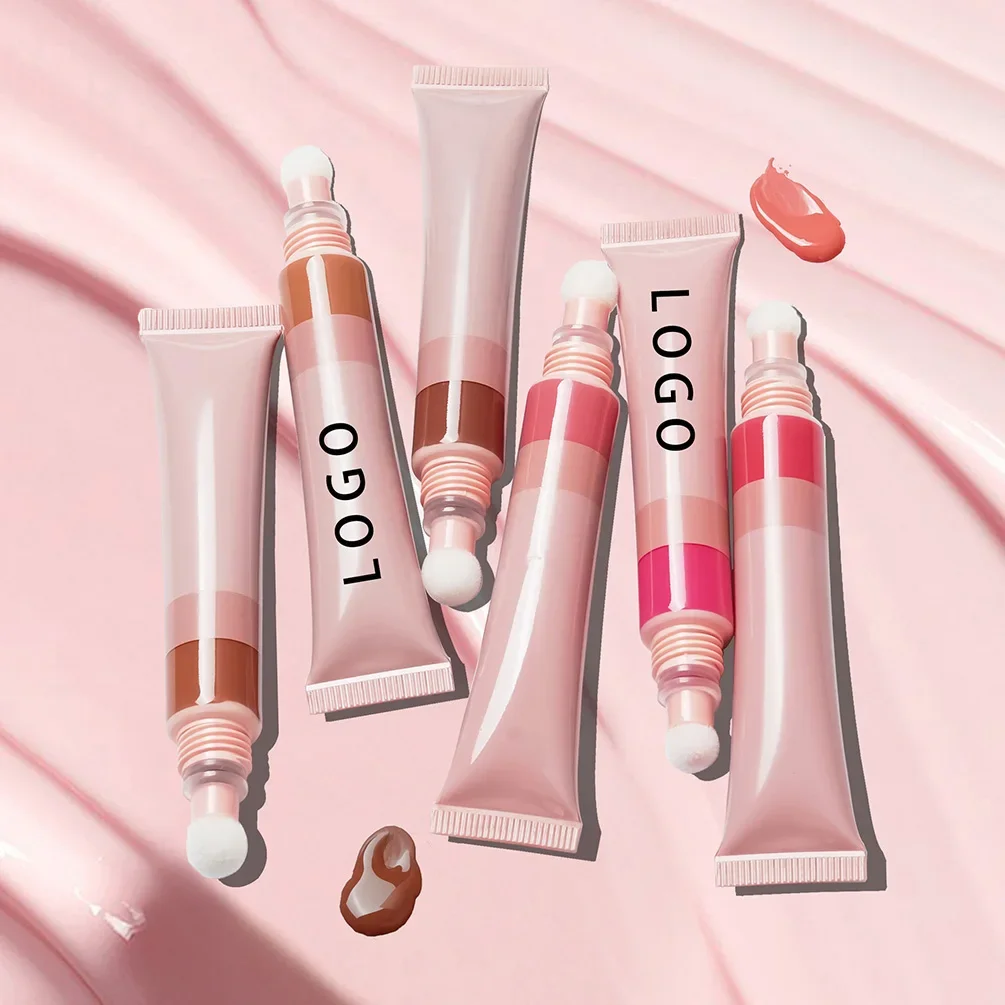18g Private Label 8-color Liquid Blush Custom Bulk Pink Tube Blusher Corrector Moisturize Pigment Face Makeup Vegan Wholesale