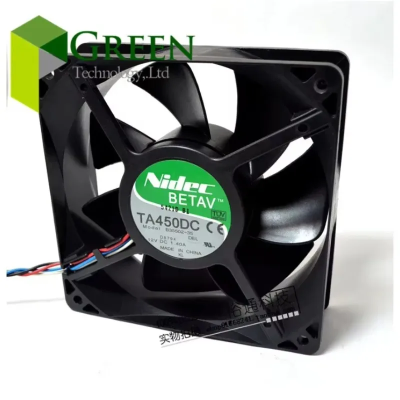 pa Original Nidec 12V 1.4A 12038 12cm Cooling fan  For D8794 PWM controller fan TA450DC B35502-35 witn 4 line