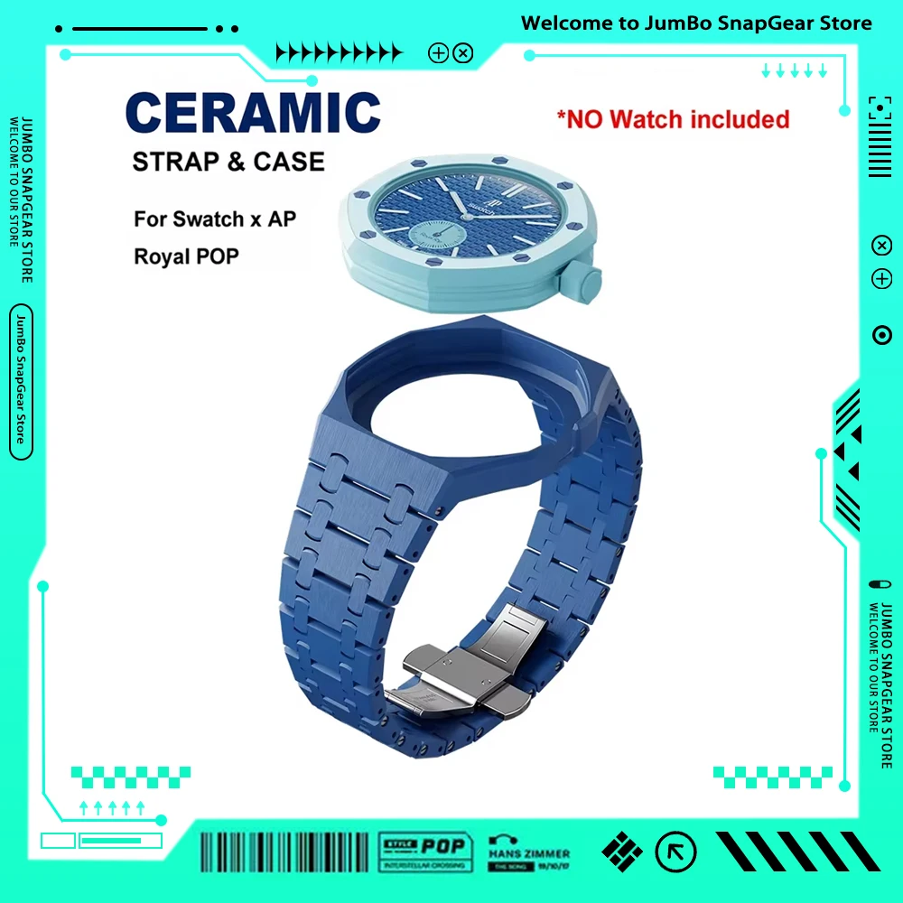 Soul Cool Ceramic Modification Kit For Swatch x AP Royal POP Watch Case Strap To Wristwatch Pocket Changer Biomaterials Strap