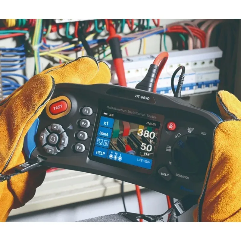 DT-6650 High Current Loop Test Multifunction Insulation Resistance Tester with 3.5inch Color LCD Display