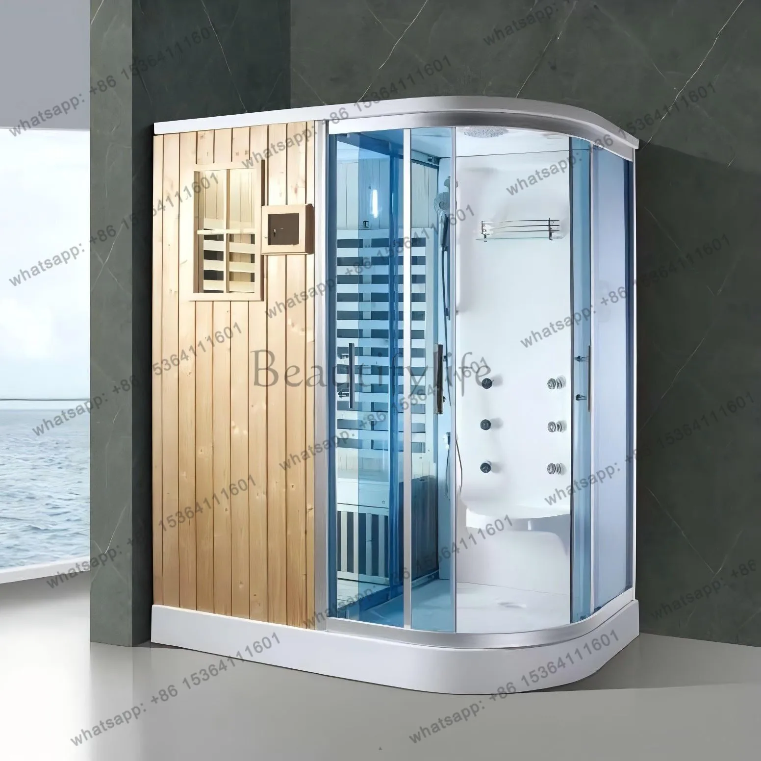 Integrated household dry steam shower room Integrated sauna Intelligent steam room Dry and wet separation