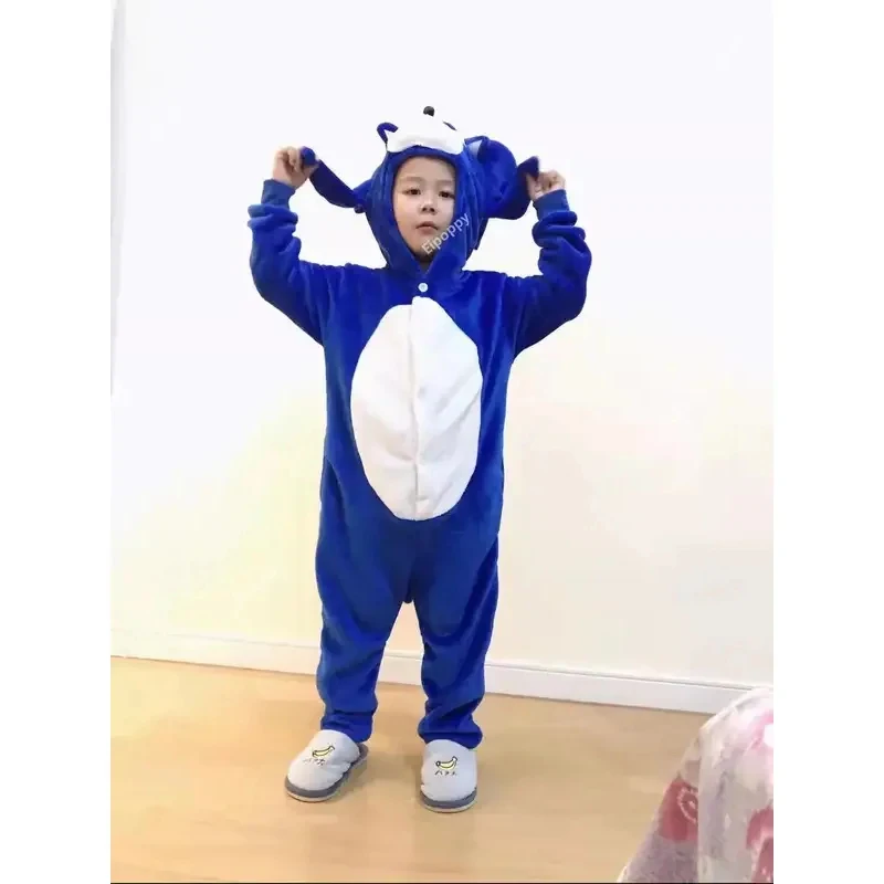 

New Halloween Cosplay Costume Autumn and Winter Flannel Pajamas Anime Clothing Hooded Home Clothes Adult Children 2026★