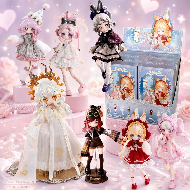 Genuine The Lulu Elf Story Mystic Realm Pact Blind Box 1/8 Scale BJD Articulated Doll Cute Trendy Figurine Desktop Ornament Gift