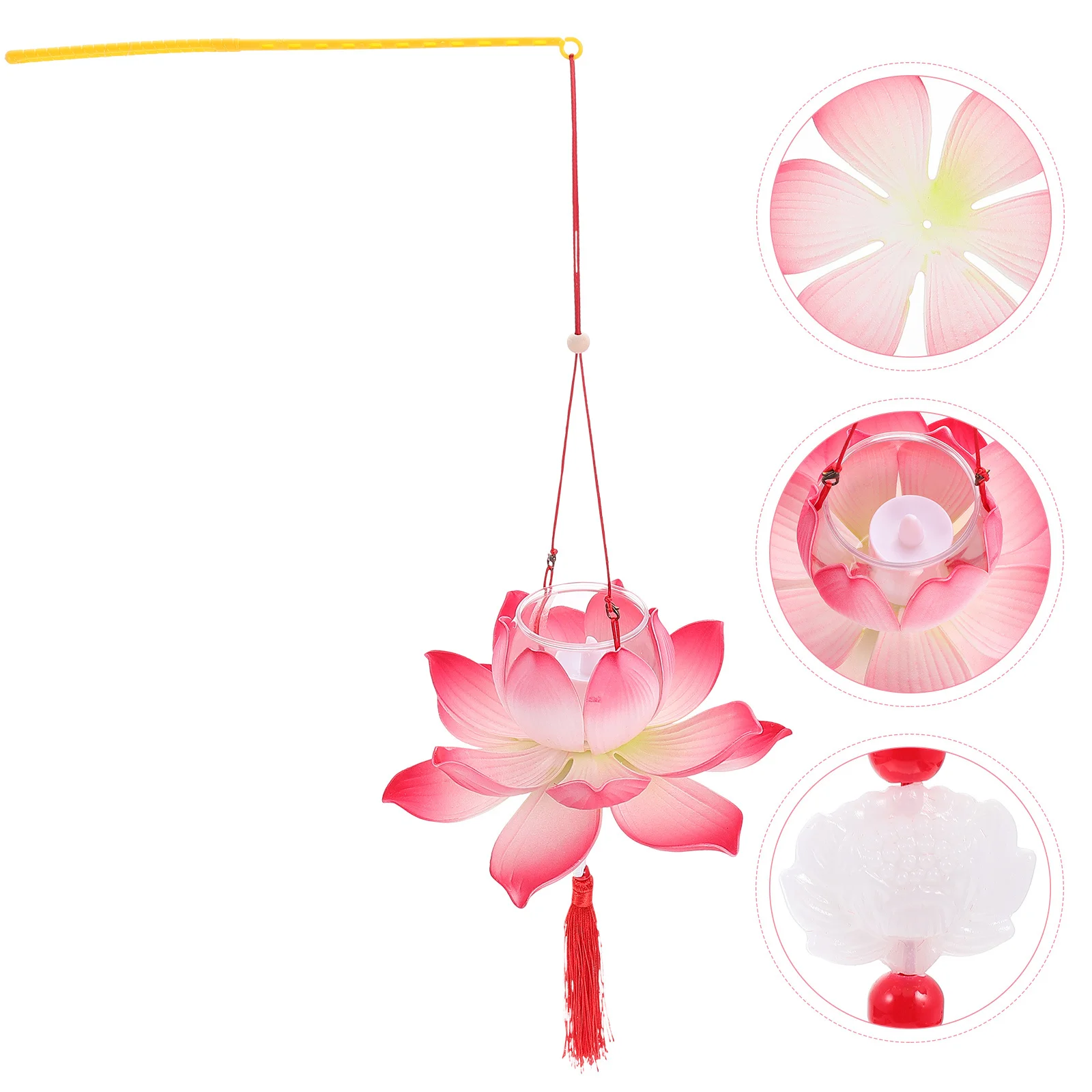 Zestaw DIY do tworzenia lampionów, styl lotosu, kolorowe frędzle, dekoracyjny wisiorek na Nowy Rok, festiwal, dekoracja domu, rękodzieło.