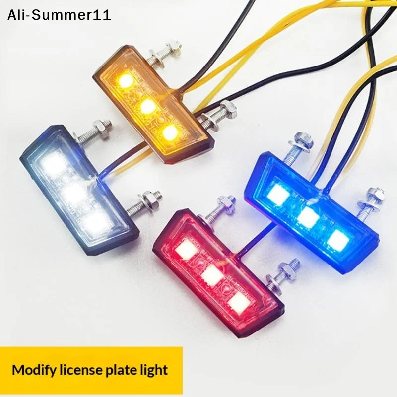 【Wq0】12V LED Light Motorcycle License Light Motorcycle License Plate Rear Tail Light Motorcycle License Plate Holder Light view 4
