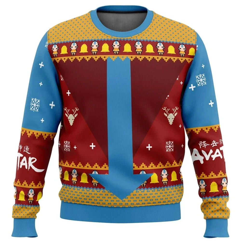 

Avatar The Last Airbender Christmas Time Ugly Christmas Sweater Gift Santa Claus Pullover Men 3D Sweatshirt And Top Autumn And