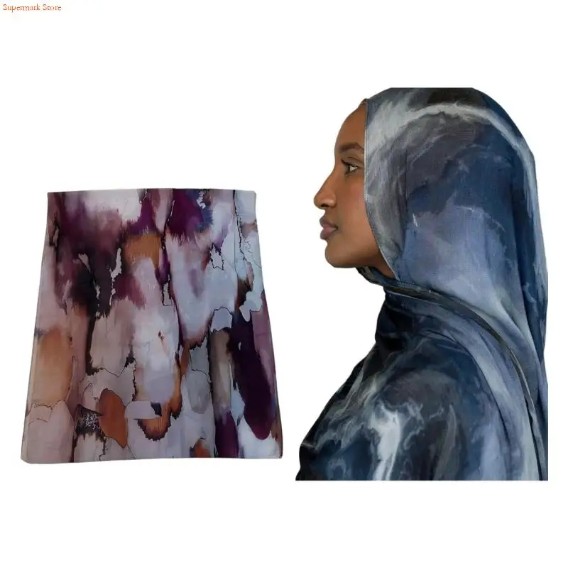 

Мы шифоновый шарфы хиджаба для женщин с напечатанным шифоновым шарфом мягкий хиджаб Длинная голова обертывает легкий для для