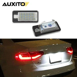 2Pcs Canbus LED Number License Plate Light Auto Lamp For Audi A3 A4 S4 RS4 B6 B7 A6 RS6 S6 C6 A5 S5 2D Cabrio Q7 A8 S8 RS4