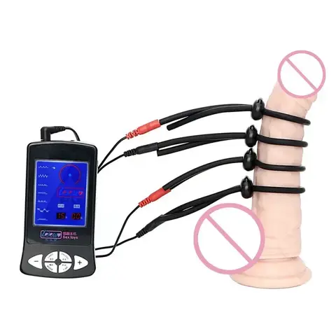 BDSM Host Electro Shock Cock Rings Electric Peniss Ring Body Massager Peniss Plug Masturbation sexx Toys For Men