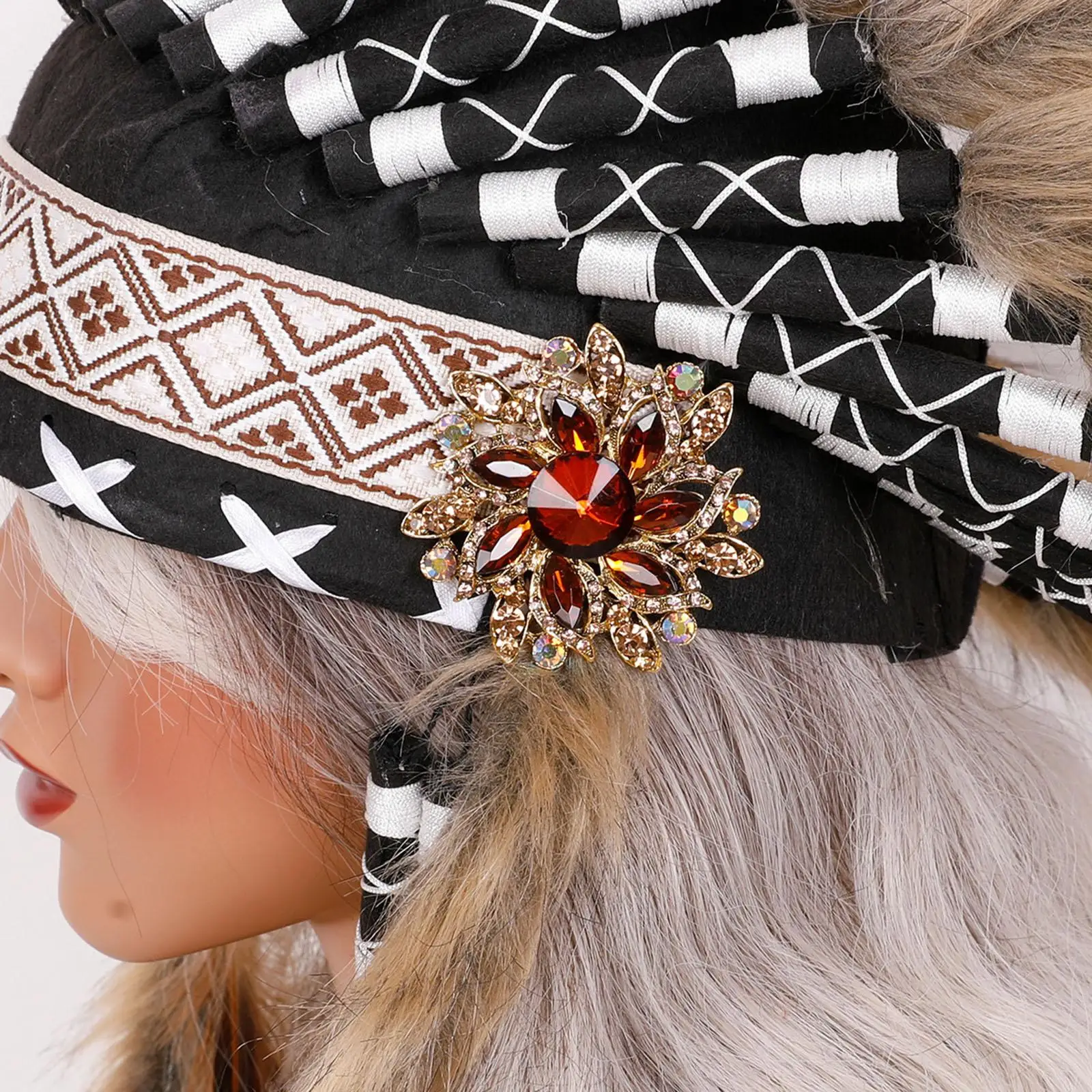Costume Accessories Headband Fancy Dress Artificial Feather Chief Headdress for Carnival Holiday Birthday Event