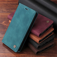 Leather Sucker Flip Phone Case For Xiaomi Redmi 9 9A 9C 9T 10 10C 12C 13C Redmi Note 8 9S 10S 11S 12 13 Pro Luxury Wallet Cover