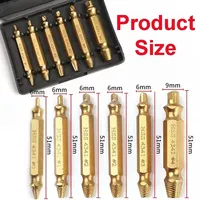 6PCS Damaged Screw Extractor Set Wear Resistant Double Head Screw Remover Tools for Pulling Out Broken Head Screws and Bolts