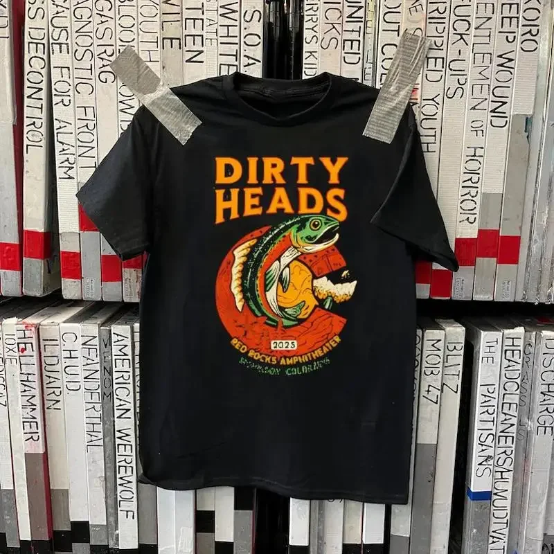 Dirty Heads 2025 red rock BLACK T shirt short sleeve All sizes S 5Xl XA1062