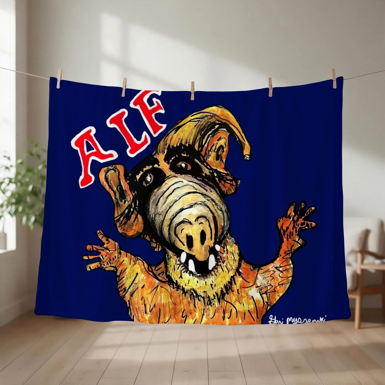 ALF (TV series) September 22, 1986, to March 24, 1990 Throw Blanket couch cozy soft plush fuzzy picnic outdoor blanket