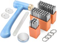 Key Numbers and Letter Set, 63PCS 3mm Carbon Steel Alphabet A-Z a-z, Numbers 0-9, 2 Symbols, Metal Stamping Hammer, Punch Stamp