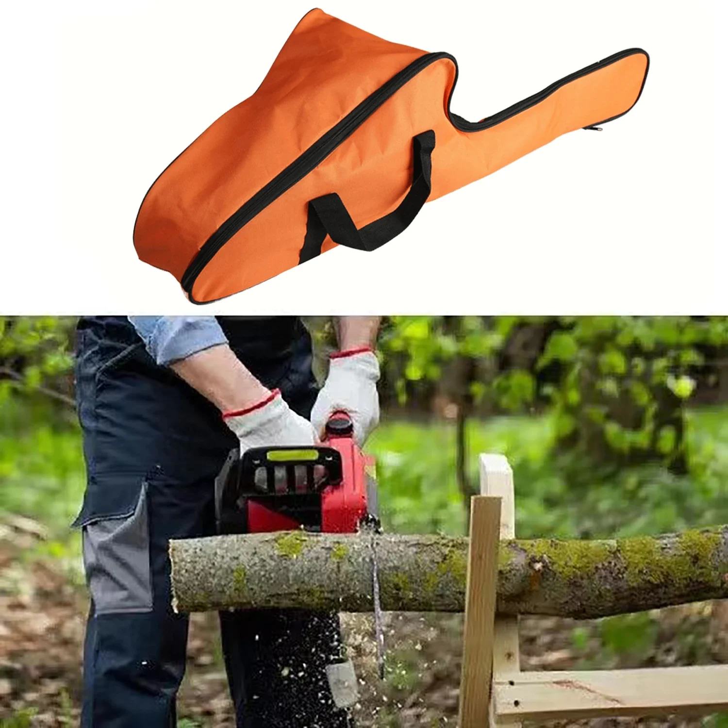 Bolsa de ferramentas portátil para motosserra resistente – à prova d'água e durável, cabe em motosserras e acessórios de 16-18 polegadas e 18-20 polegadas