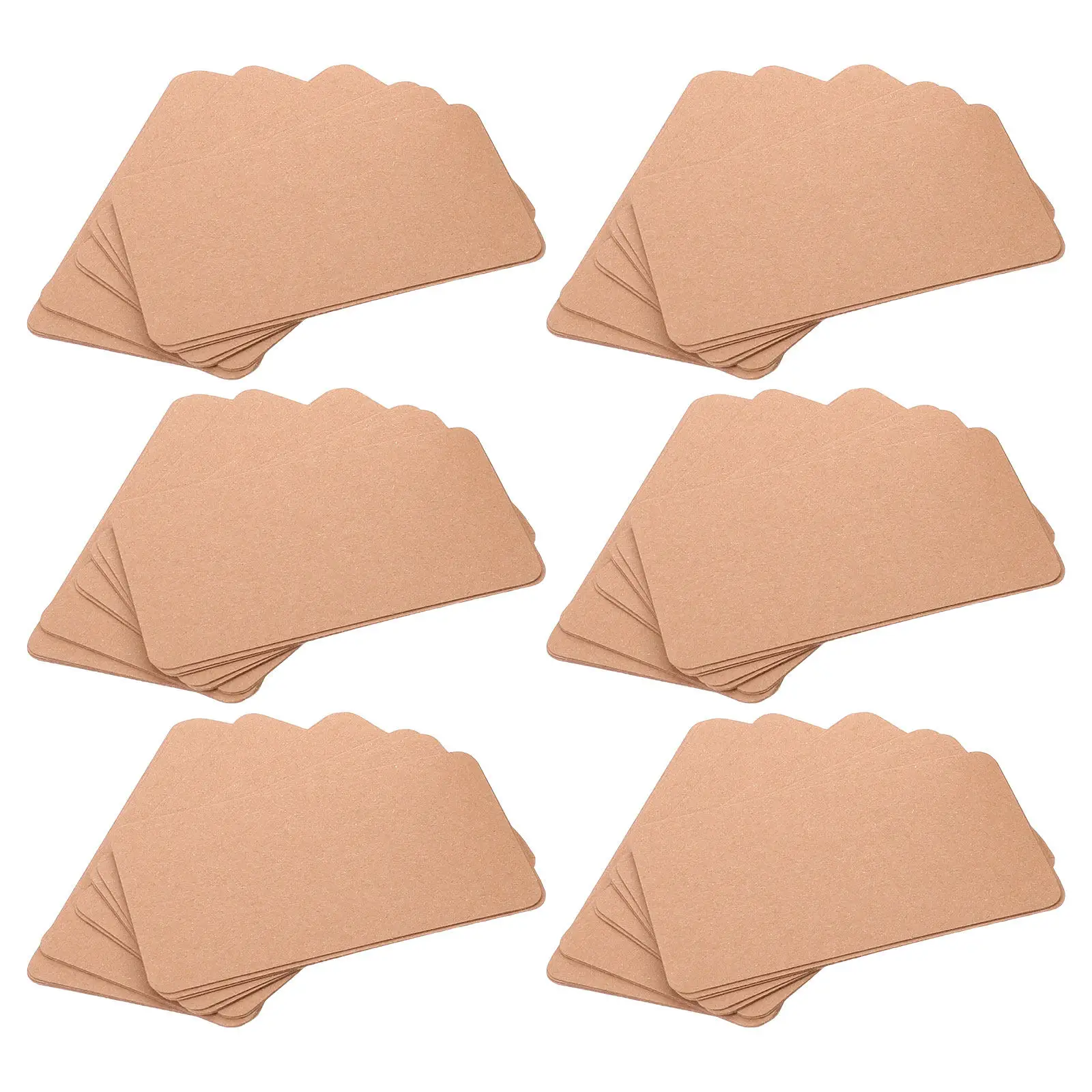 200Pcs Mini Study Cards Kraft Paper Blank Flash Cards for Language Learning Office Cardstock Scrapbooking Projects