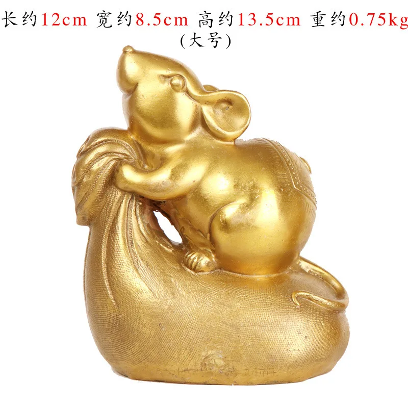 Mouse, Figurine, Rat Craft, Home Decoration, Copper Money Bag Kangaroo