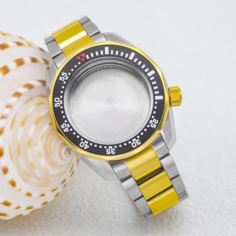 Caja y pulsera de reloj SPB185 SPB187, caja transparente de acero inoxidable, ajuste trasero 7S26 NH35 NH36 4R/6R, reloj de movimiento automático