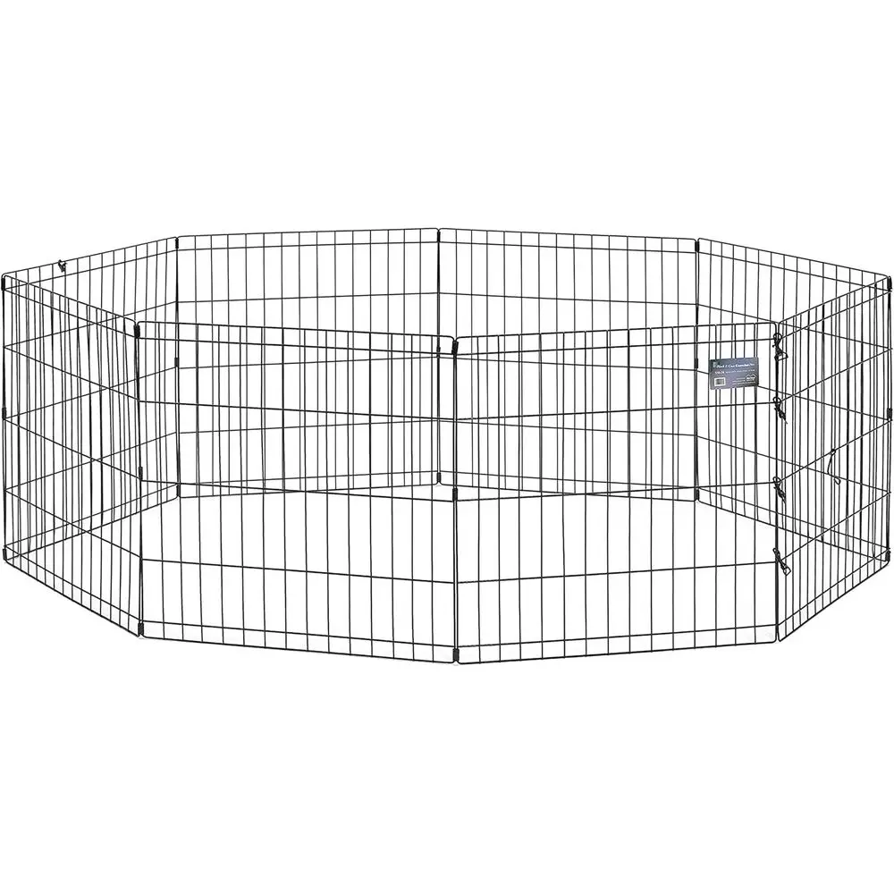 

24-дюймовый складной манеж для собак для использования в помещении и на улице - игровая зона площадью 16 квадратных футов, идеально подходит для пожилых собак, безопасная конструкция без двери, E