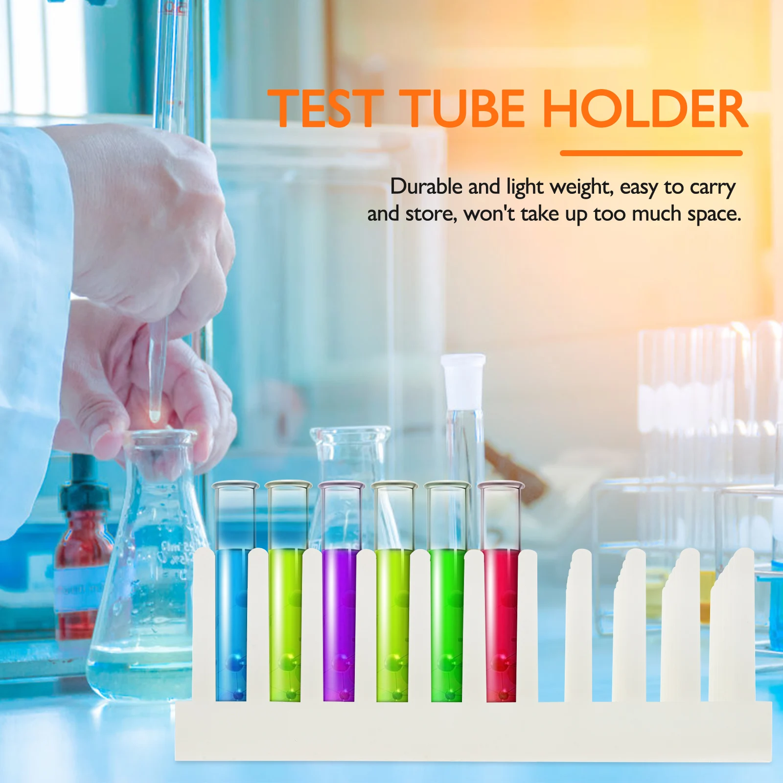 

Plastic Test Tube Rack Drying Stand Holder 66 Places Large Capacity Lightweight Easy Carry Store Lab Science Classroom Glass
