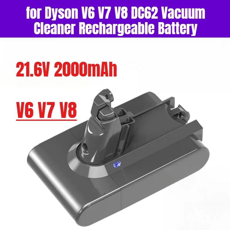 

21.6V 2000mAh for Dyson V6 V7 V8 DC62 Vacuum Cleaner Rechargeable Battery