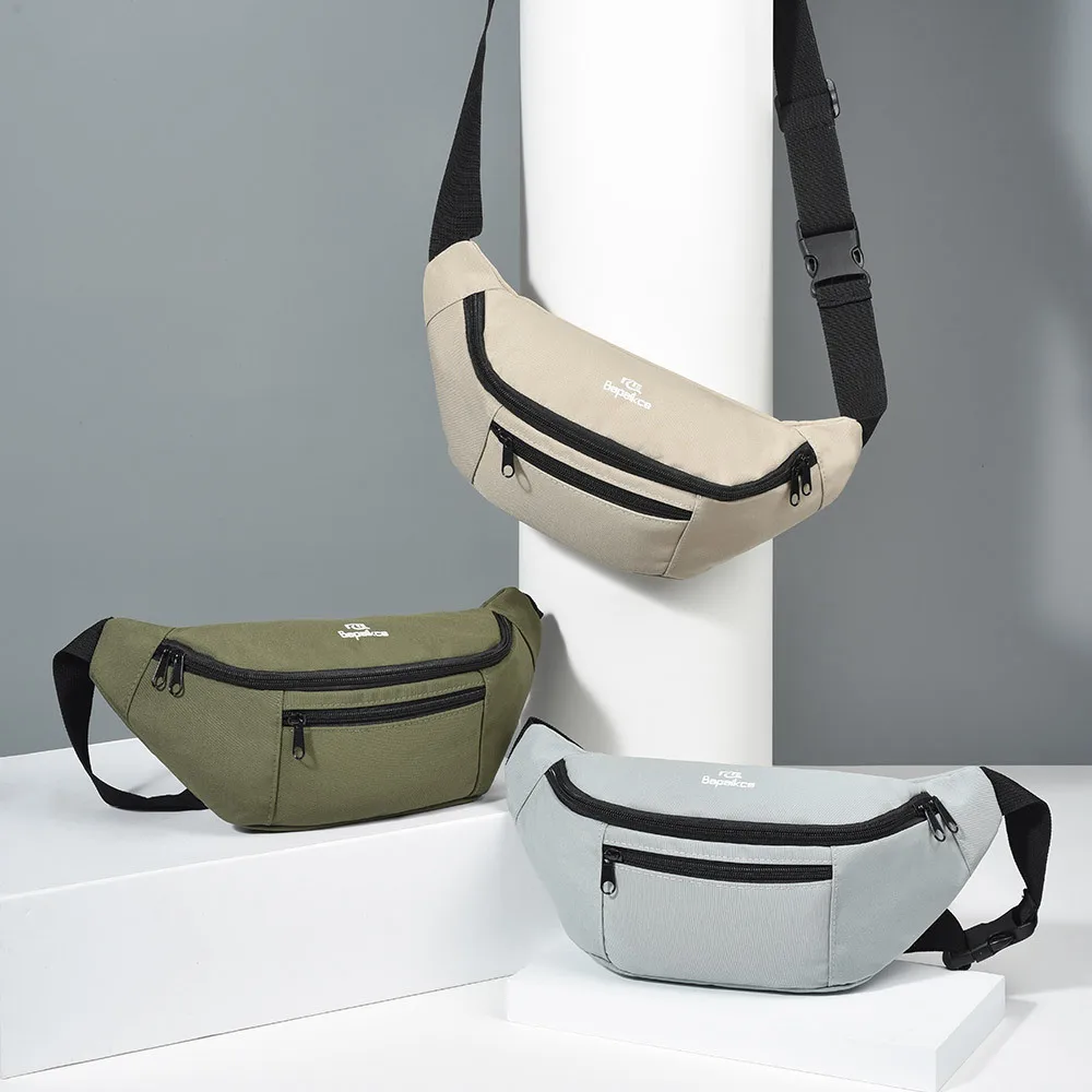 Men's Breast Package Waterproof Outdoor Sports Bag Oxford Cloth Pouch Korean-style Waist Bag Fanny Pouch Crossbody Male Bags
