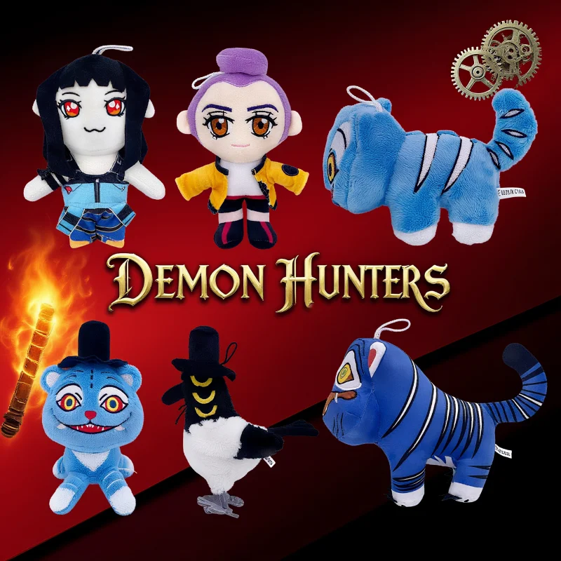 

Плюшевые игрушки серии Monster Hunt с мягким наполнителем, персонажи животных, плюшевые игрушки для украшения комнаты DEMON HUNTERS, праздничные подарки