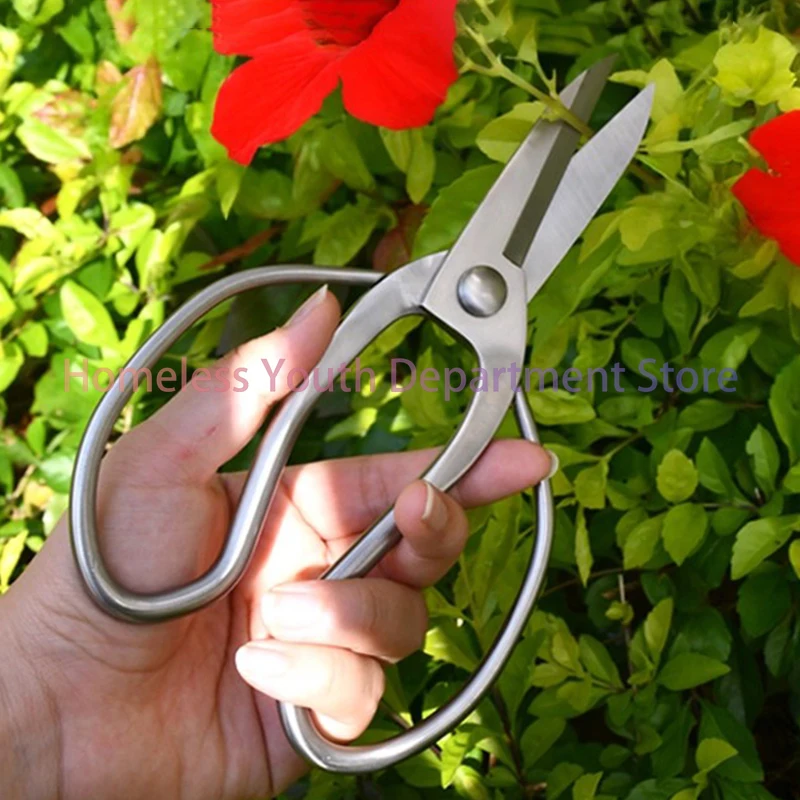 Stainless Steel Pruning Shears Portable Gardening Scissors Bonsai Pruning Flower Branch Trimming Tools Household Cutting Tools