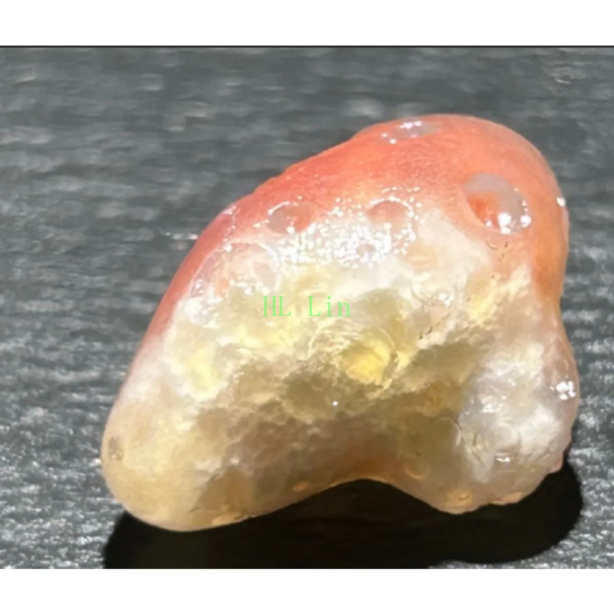 River Stone Candy Agate,Glass Vial Set, 10-15mm Natural Unpolished, Decor Stone, Collectible Collection.Candy Agate
